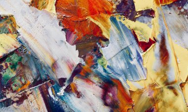 Renk dokusu. Tuvale elle çizilmiş yağlı boya resim. Soyut sanat geçmişi. Modern, çağdaş sanat. Renkli tuval. Duvar dekoru arkaplanı