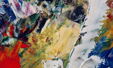 Renk dokusu. Tuvale elle çizilmiş yağlı boya resim. Soyut sanat geçmişi. Modern, çağdaş sanat. Renkli tuval. Duvar dekoru arkaplanı