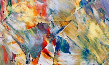 Renk dokusu. Tuvale elle çizilmiş yağlı boya resim. Soyut sanat geçmişi. Modern, çağdaş sanat. Renkli tuval. Duvar dekoru arkaplanı