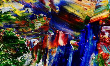 El çizimi. Soyut sanat arkaplanı. Renk dokusu. Modern, çağdaş sanat. Renkli tuval. Duvar dekoru arkaplanı