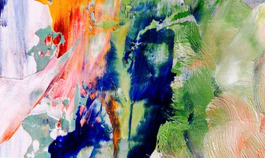 El çizimi. Soyut sanat arkaplanı. Renk dokusu. Modern, çağdaş sanat. Renkli tuval. Duvar dekoru arkaplanı