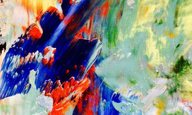 El çizimi. Soyut sanat arkaplanı. Renk dokusu. Modern, çağdaş sanat. Renkli tuval. Duvar dekoru arkaplanı