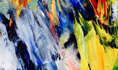 Renk dokusu. Tuvale elle çizilmiş yağlı boya resim. Soyut sanat geçmişi. Modern, çağdaş sanat. Renkli tuval. Duvar dekoru arkaplanı