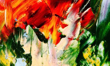 Renk dokusu. Tuvale elle çizilmiş yağlı boya resim. Soyut sanat geçmişi. Modern, çağdaş sanat. Renkli tuval. Duvar dekoru arkaplanı