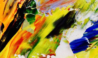 Renk dokusu. Tuvale elle çizilmiş yağlı boya resim. Soyut sanat geçmişi. Modern, çağdaş sanat. Renkli tuval. Duvar dekoru arkaplanı