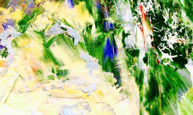 Renk dokusu. Tuvale elle çizilmiş yağlı boya resim. Soyut sanat geçmişi. Modern, çağdaş sanat. Renkli tuval. Duvar dekoru arkaplanı