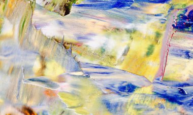 Renk dokusu. Tuvale elle çizilmiş yağlı boya resim. Soyut sanat geçmişi. Modern, çağdaş sanat. Renkli tuval. Duvar dekoru arkaplanı