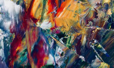 El çizimi. Soyut sanat arkaplanı. Renk dokusu. Modern, çağdaş sanat. Renkli tuval. Duvar dekoru arkaplanı