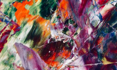 El çizimi. Soyut sanat arkaplanı. Renk dokusu. Modern, çağdaş sanat. Renkli tuval. Duvar dekoru arkaplanı