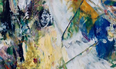 El çizimi. Soyut sanat arkaplanı. Renk dokusu. Modern, çağdaş sanat. Renkli tuval. Duvar dekoru arkaplanı