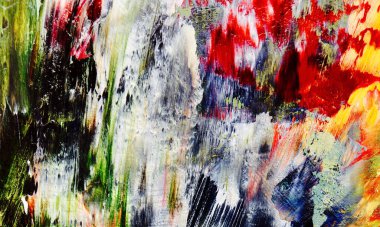 Renk dokusu. Tuvale elle çizilmiş yağlı boya resim. Soyut sanat geçmişi. Modern, çağdaş sanat. Renkli tuval. Duvar dekoru arkaplanı