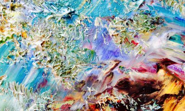 Tuval üzerinde soyut yağlı boya resim. arka plan duvar kağıdı. Modern motif görsel sanat. Moda el boyası. Duvar dekorasyonu ve duvar resimleri. Doku.