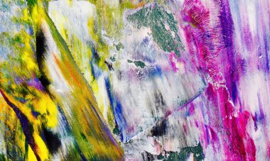 Renk dokusu. Tuvale elle çizilmiş yağlı boya resim. Soyut sanat geçmişi. Modern, çağdaş sanat. Renkli tuval. Duvar dekoru arkaplanı