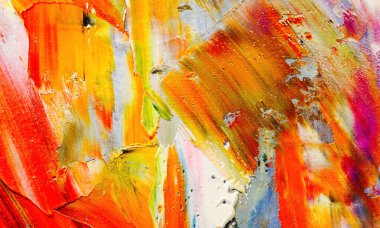 Renk dokusu. Tuvale elle çizilmiş yağlı boya resim. Soyut sanat geçmişi. Modern, çağdaş sanat. Renkli tuval. Duvar dekoru arkaplanı