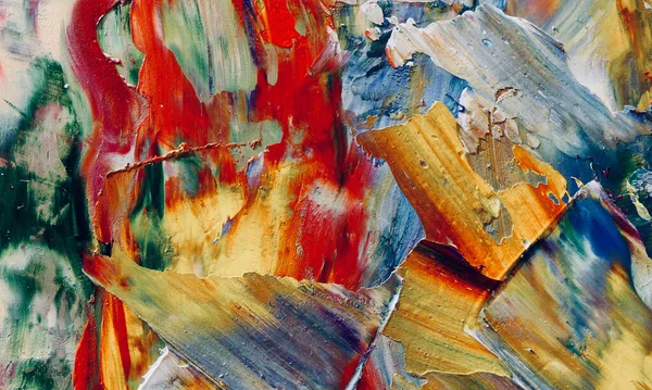 Pittura Olio Astratta Tela Sfondo Carta Parati Motivo Moderno Arte — Foto Stock