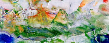 Renk dokusu. Tuvale elle çizilmiş yağlı boya resim. Soyut sanat geçmişi. Modern, çağdaş sanat. Renkli tuval. Duvar dekoru arkaplanı