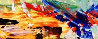 Renk dokusu. Tuvale elle çizilmiş yağlı boya resim. Soyut sanat geçmişi. Modern, çağdaş sanat. Renkli tuval. Duvar dekoru arkaplanı