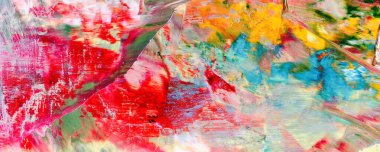 El çizimi. Soyut sanat arkaplanı. Renk dokusu. Modern, çağdaş sanat. Renkli tuval. Duvar dekoru arkaplanı