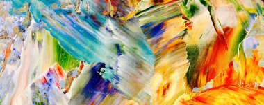 El çizimi. Soyut sanat arkaplanı. Renk dokusu. Modern, çağdaş sanat. Renkli tuval. Duvar dekoru arkaplanı