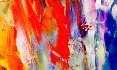 Renk dokusu. Tuvale elle çizilmiş yağlı boya resim. Soyut sanat geçmişi. Modern, çağdaş sanat. Renkli tuval. Duvar dekoru arkaplanı