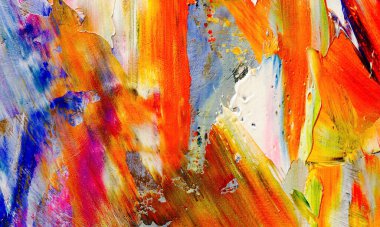 Renk dokusu. Tuvale elle çizilmiş yağlı boya resim. Soyut sanat geçmişi. Modern, çağdaş sanat. Renkli tuval. Duvar dekoru arkaplanı