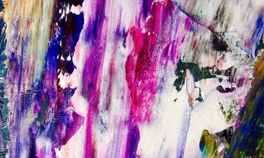 Renk dokusu. Tuvale elle çizilmiş yağlı boya resim. Soyut sanat geçmişi. Modern, çağdaş sanat. Renkli tuval. Duvar dekoru arkaplanı