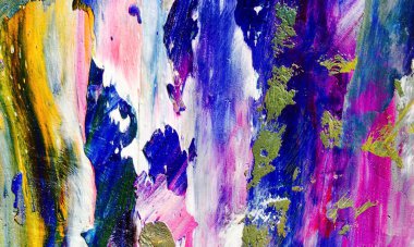 Renk dokusu. Tuvale elle çizilmiş yağlı boya resim. Soyut sanat geçmişi. Modern, çağdaş sanat. Renkli tuval. Duvar dekoru arkaplanı