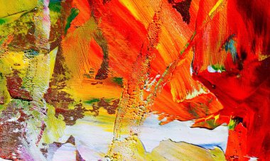 Renk dokusu. Tuvale elle çizilmiş yağlı boya resim. Soyut sanat geçmişi. Modern, çağdaş sanat. Renkli tuval. Duvar dekoru arkaplanı