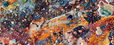 Renk dokusu. Tuvale elle çizilmiş yağlı boya resim. Soyut sanat geçmişi. Modern, çağdaş sanat. Renkli tuval. Duvar dekoru arkaplanı