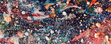 Renk dokusu. Tuvale elle çizilmiş yağlı boya resim. Soyut sanat geçmişi. Modern, çağdaş sanat. Renkli tuval. Duvar dekoru arkaplanı