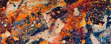 Renk dokusu. Tuvale elle çizilmiş yağlı boya resim. Soyut sanat geçmişi. Modern, çağdaş sanat. Renkli tuval. Duvar dekoru arkaplanı