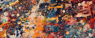 Renk dokusu. Tuvale elle çizilmiş yağlı boya resim. Soyut sanat geçmişi. Modern, çağdaş sanat. Renkli tuval. Duvar dekoru arkaplanı