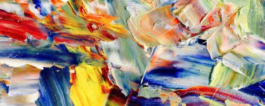 El çizimi. Soyut sanat arkaplanı. Renk dokusu. Modern, çağdaş sanat. Renkli tuval. Duvar dekoru arkaplanı