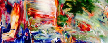 Renk dokusu. Tuvale elle çizilmiş yağlı boya resim. Soyut sanat geçmişi. Modern, çağdaş sanat. Renkli tuval. Duvar dekoru arkaplanı