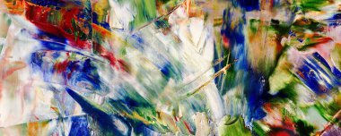 Renk dokusu. Tuvale elle çizilmiş yağlı boya resim. Soyut sanat geçmişi. Modern, çağdaş sanat. Renkli tuval. Duvar dekoru arkaplanı