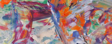 Renk dokusu. Tuvale elle çizilmiş yağlı boya resim. Soyut sanat geçmişi. Modern, çağdaş sanat. Renkli tuval. Duvar dekoru arkaplanı