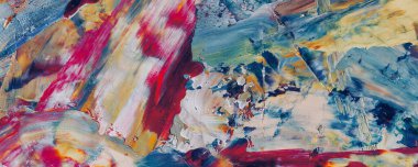 Renk dokusu. Tuvale elle çizilmiş yağlı boya resim. Soyut sanat geçmişi. Modern, çağdaş sanat. Renkli tuval. Duvar dekoru arkaplanı