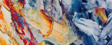 Renk dokusu. Tuvale elle çizilmiş yağlı boya resim. Soyut sanat geçmişi. Modern, çağdaş sanat. Renkli tuval. Duvar dekoru arkaplanı