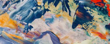 Renk dokusu. Tuvale elle çizilmiş yağlı boya resim. Soyut sanat geçmişi. Modern, çağdaş sanat. Renkli tuval. Duvar dekoru arkaplanı