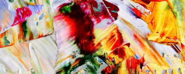 El çizimi. Soyut sanat arkaplanı. Renk dokusu. Modern, çağdaş sanat. Renkli tuval. Duvar dekoru arkaplanı