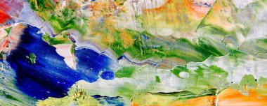 El çizimi. Soyut sanat arkaplanı. Renk dokusu. Modern, çağdaş sanat. Renkli tuval. Duvar dekoru arkaplanı