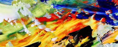 El çizimi. Soyut sanat arkaplanı. Renk dokusu. Modern, çağdaş sanat. Renkli tuval. Duvar dekoru arkaplanı