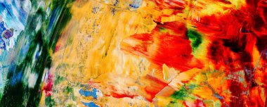 El çizimi. Soyut sanat arkaplanı. Renk dokusu. Modern, çağdaş sanat. Renkli tuval. Duvar dekoru arkaplanı