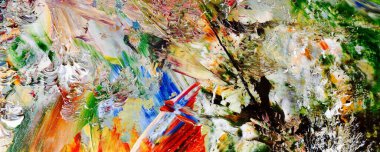 El çizimi. Soyut sanat arkaplanı. Renk dokusu. Modern, çağdaş sanat. Renkli tuval. Duvar dekoru arkaplanı