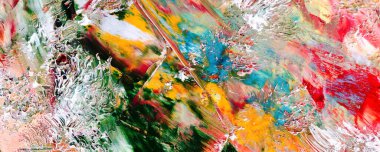 Renk dokusu. Tuvale elle çizilmiş yağlı boya resim. Soyut sanat geçmişi. Modern, çağdaş sanat. Renkli tuval. Duvar dekoru arkaplanı