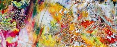 Renk dokusu. Tuvale elle çizilmiş yağlı boya resim. Soyut sanat geçmişi. Modern, çağdaş sanat. Renkli tuval. Duvar dekoru arkaplanı