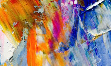 El çizimi. Soyut sanat arkaplanı. Renk dokusu. Modern, çağdaş sanat. Renkli tuval. Duvar dekoru arkaplanı