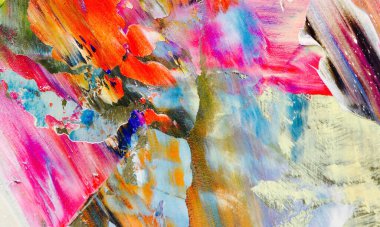 El çizimi. Soyut sanat arkaplanı. Renk dokusu. Modern, çağdaş sanat. Renkli tuval. Duvar dekoru arkaplanı