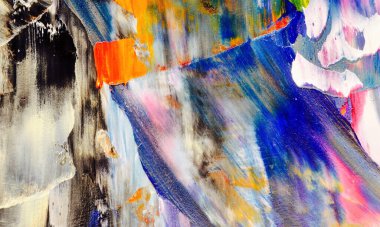 El çizimi. Soyut sanat arkaplanı. Renk dokusu. Modern, çağdaş sanat. Renkli tuval. Duvar dekoru arkaplanı