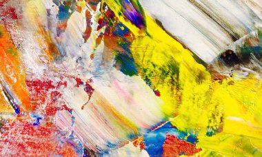 Renk dokusu. Tuvale elle çizilmiş yağlı boya resim. Soyut sanat geçmişi. Modern, çağdaş sanat. Renkli tuval. Duvar dekoru arkaplanı